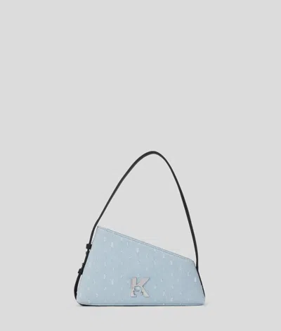 Karl Lagerfeld Geo Denim Bouclé Shoulder Bag