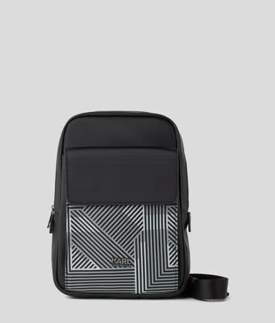 Karl Lagerfeld Geometric Print Crossbody Bag