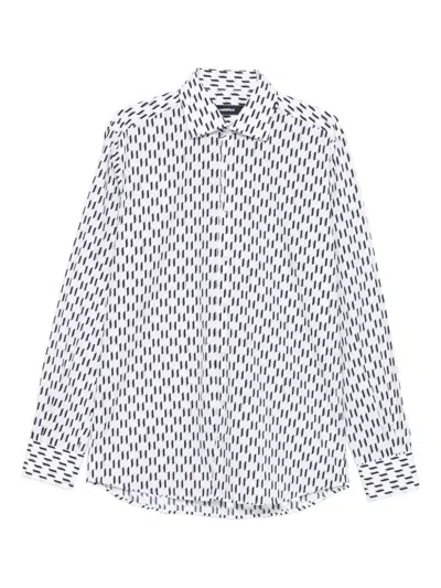 Karl Lagerfeld Geometric-print Shirt In White