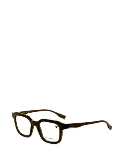 Karl Lagerfeld Geometric-frame Glasses In Pink