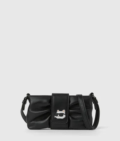 Karl Lagerfeld Girls Ikon Choupette Bow Bag In Black