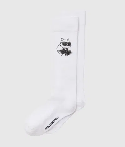 Karl Lagerfeld Girls Ikon Choupette Socks In Animal Print