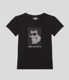 Karl Lagerfeld Girls Ikon Choupette T-shirt In Black