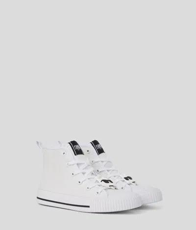 Karl Lagerfeld Girls Ikon High-top Sneakers In White