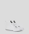 Karl Lagerfeld Girls Ikon High-top Sneakers In White