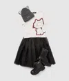 Karl Lagerfeld Girls Ikon Sketch Choupette T-shirt In Multi