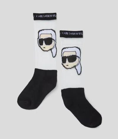 Karl Lagerfeld Girls Ikon Socks In Black