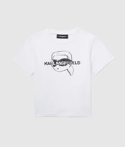 Karl Lagerfeld Girls Ikon T-shirt In White
