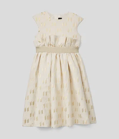 Karl Lagerfeld Girls Kl Monogram Party Dress In Neutral