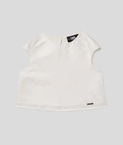 Karl Lagerfeld Girls Kl Monogram Top In White