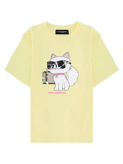Karl Lagerfeld Girls' Mini Tee Shirt In Yellow