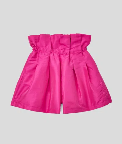 Karl Lagerfeld Girls Party Shorts In Pink