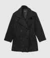 Karl Lagerfeld Girls Sequin Coat In Black