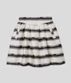 Karl Lagerfeld Girls Striped Karl Logo Skirt In Black