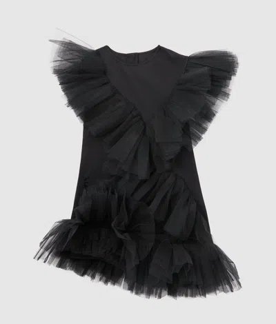 Karl Lagerfeld Girls Tulle Dress In Black