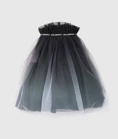 Karl Lagerfeld Girls Tulle Skirt In Black