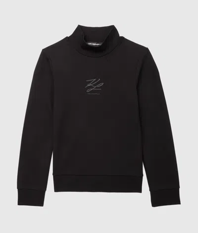 Karl Lagerfeld Girls Turtleneck Sweater In Multi