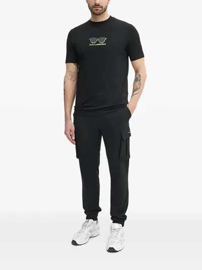 Karl Lagerfeld Glasses Graphic T-shirt In Black