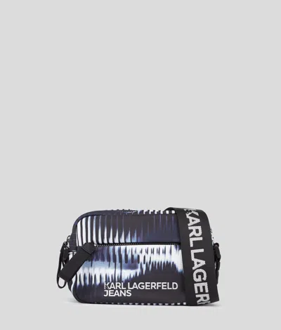 Karl Lagerfeld Glitch Print Crossbody Bag In Multi