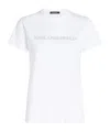 Shop Karl Lagerfeld Glitter Appliqué Logo T-shirt In White
