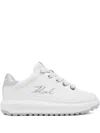 Karl Lagerfeld Glitter-detail Lace-up Sneakers In White