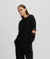 Karl Lagerfeld Glitter Karl Logo Tape Sweatshirt