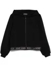 Karl Lagerfeld Hoodie Mit Glitter-logo In Schwarz