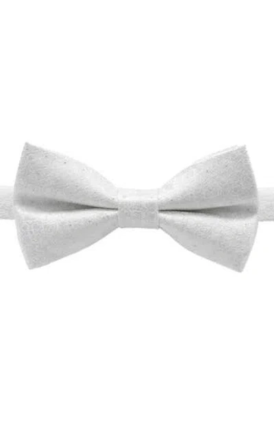 Karl Lagerfeld Glitz Medallion Pre-tied Bow Tie In White