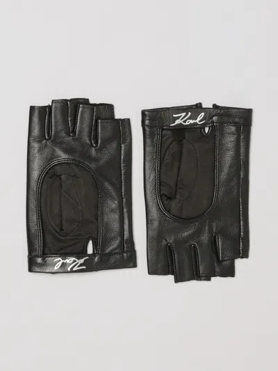 Karl Lagerfeld Gloves Woman In Black