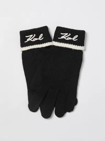Karl Lagerfeld Gloves Woman  In Black