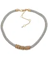 Karl Lagerfeld Gold-tone Extender Chain Collar Necklace In Metallic