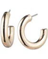Karl Lagerfeld Gold-tone Small Tubular C-hoop Earrings In Gold