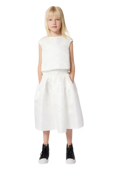Karl Lagerfeld Kids' Gonna Bambina  In Ivory