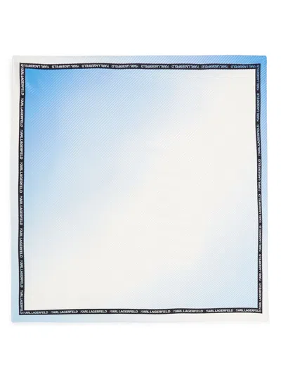 Karl Lagerfeld Gradient-effect Scarf In White