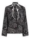 Karl Lagerfeld Graphic-print Blouse In Multi