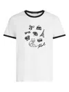Karl Lagerfeld Graphic-print Charms Ringer T-shirt In White