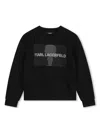 Karl Lagerfeld Graphic-print Fleece Sweatshirt In Black