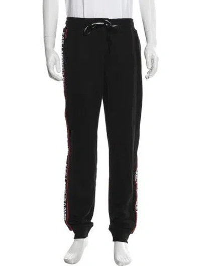 Pre-owned Karl Lagerfeld Graphic Print Joggers In Black