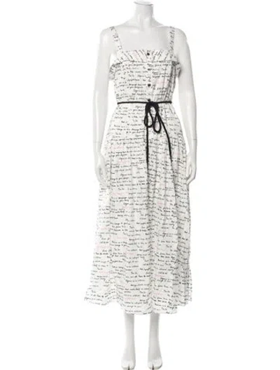 Pre-owned Karl Lagerfeld Graphic Print Long Dress In Multi