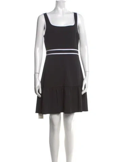 Pre-owned Karl Lagerfeld Graphic Print Mini Dress W/ Tags In Black