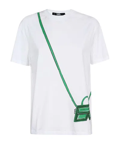 Karl Lagerfeld Graphic-print Organic-cotton T-shirt In White
