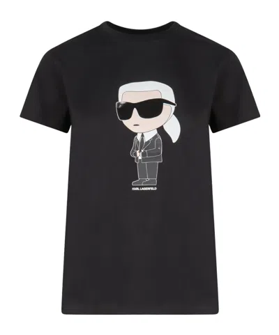 Karl Lagerfeld Graphic-print Short-sleeve T-shirt In Black