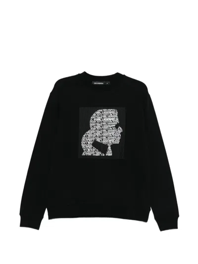 Karl Lagerfeld Graphic Print Sweater In Multi