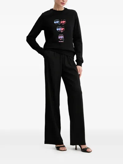 Karl Lagerfeld Graphic-print Sweatshirt In Black