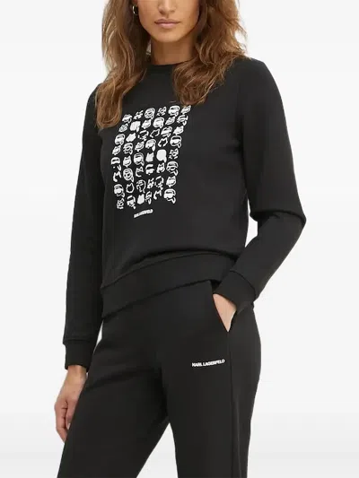 Karl Lagerfeld Graphic-print Sweatshirt In Black