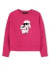 Karl Lagerfeld Graphic-print Sweatshirt In Rosa