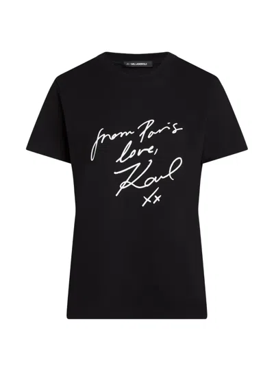 Karl Lagerfeld Graphic-print T-shirt In Black