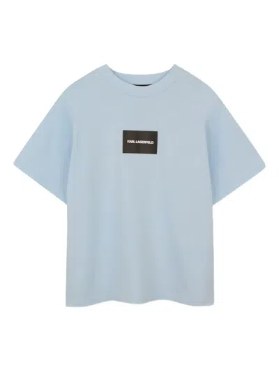 Karl Lagerfeld Kids' Graphic-print T-shirt In Blue