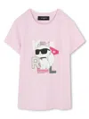 Karl Lagerfeld Graphic-print T-shirt In Rosa