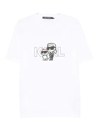 Karl Lagerfeld Graphic-print T-shirt In White
